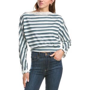 Colette Rose Womens  Lace Neck Crop Top, Multi